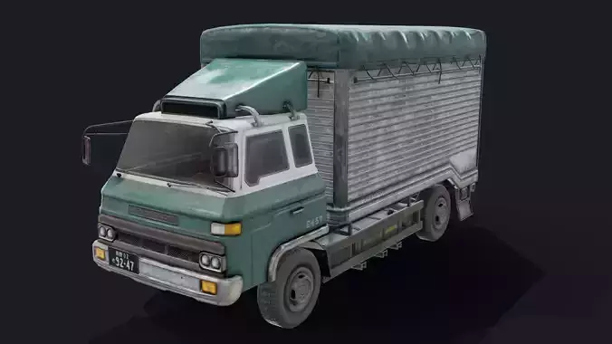 Porter Truck Low-poly 3D model
