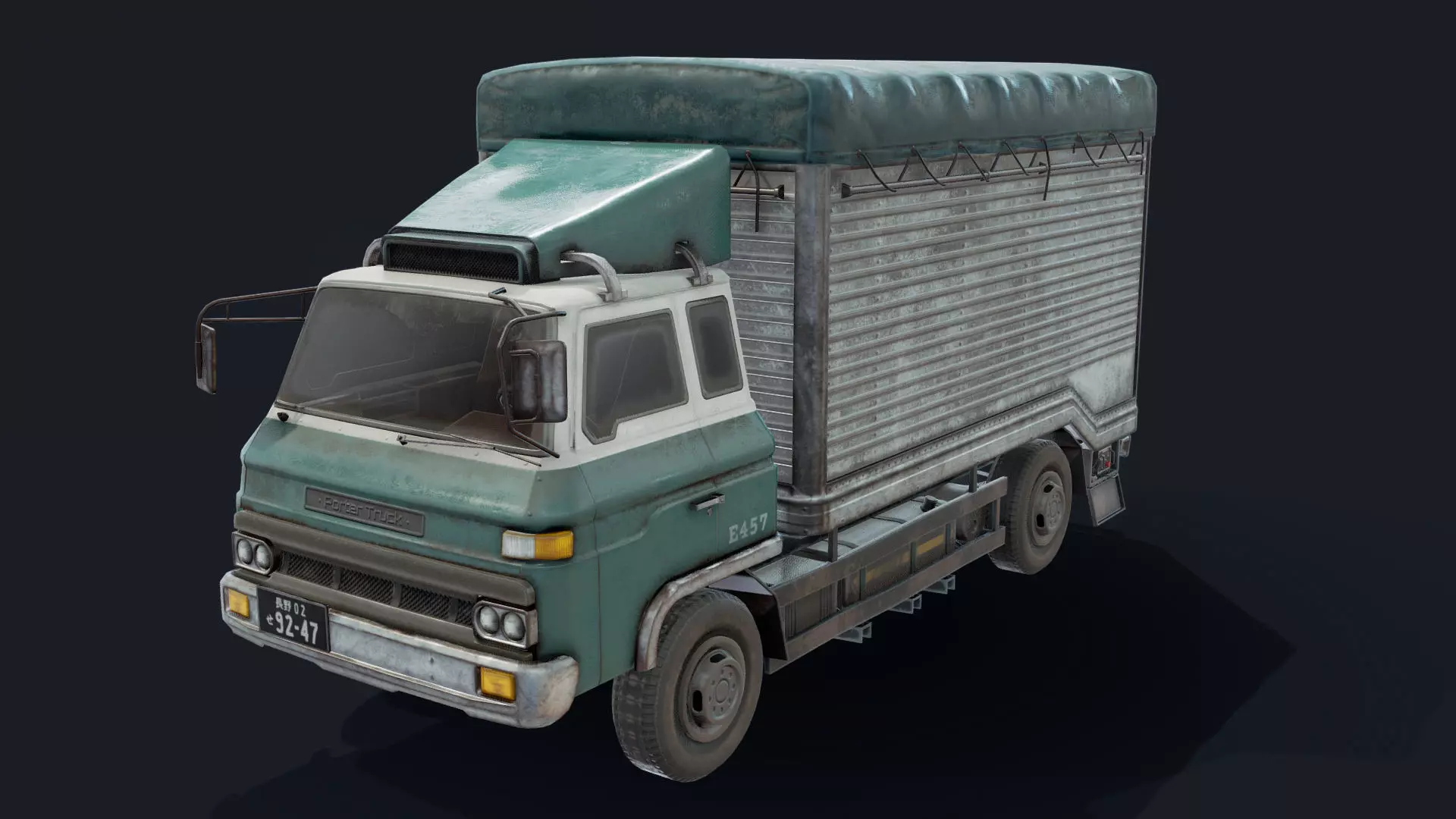 Porter Truck Low-poly 3D model_0