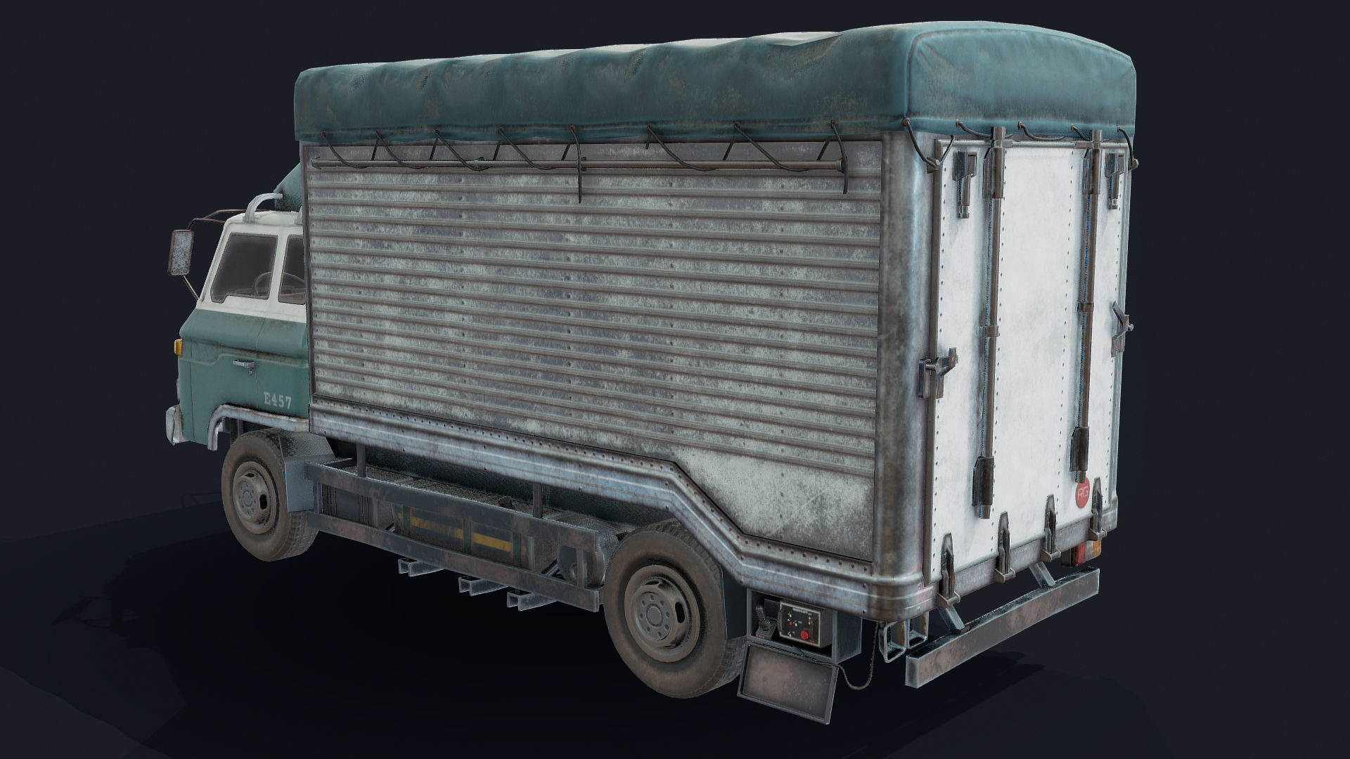 Porter Truck Low-poly 3D model_3