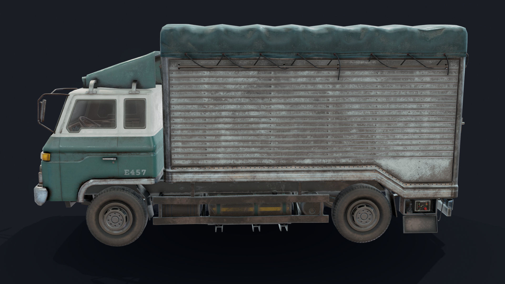 Porter Truck Low-poly 3D model_2