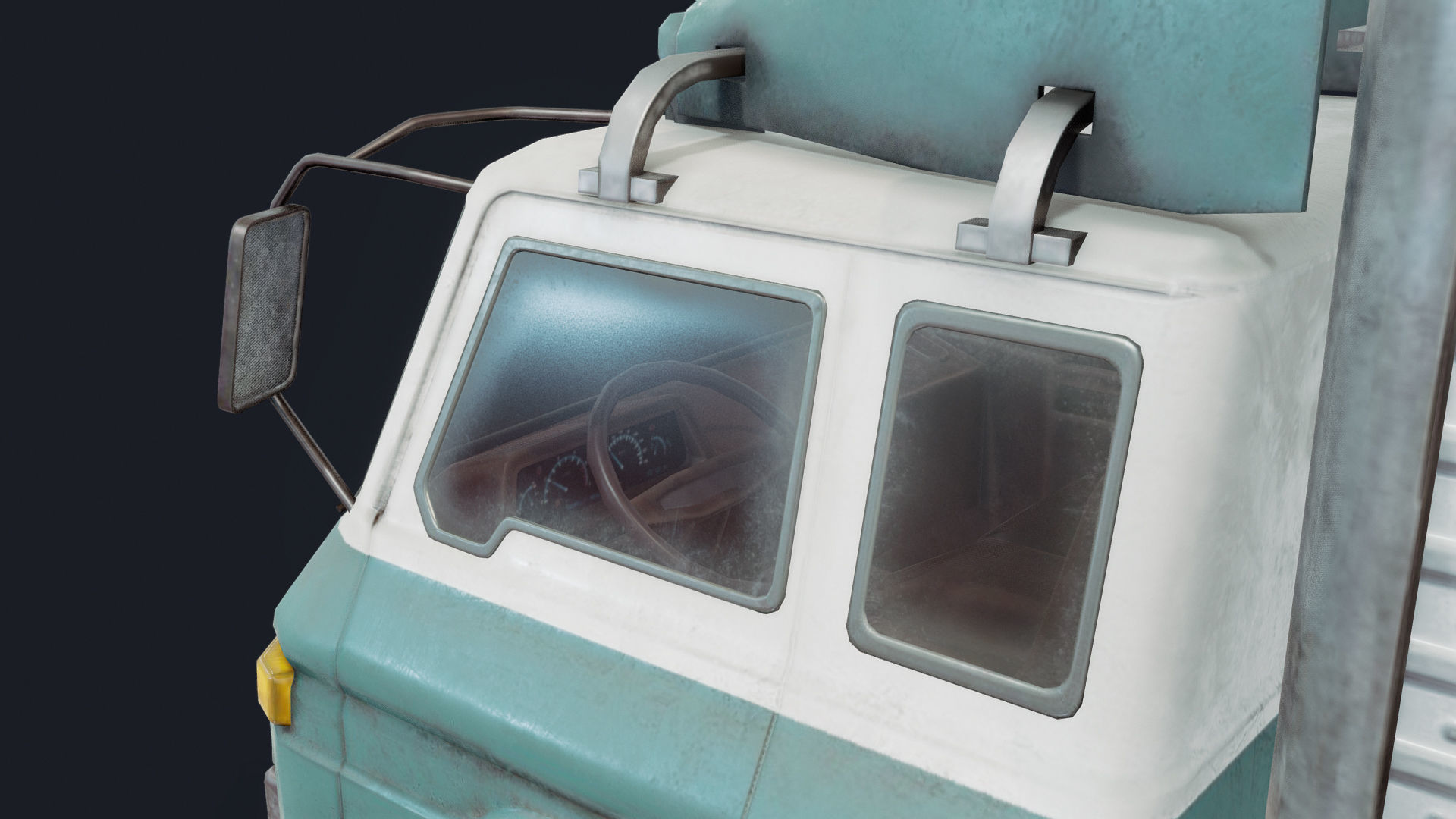 Porter Truck Low-poly 3D model_15