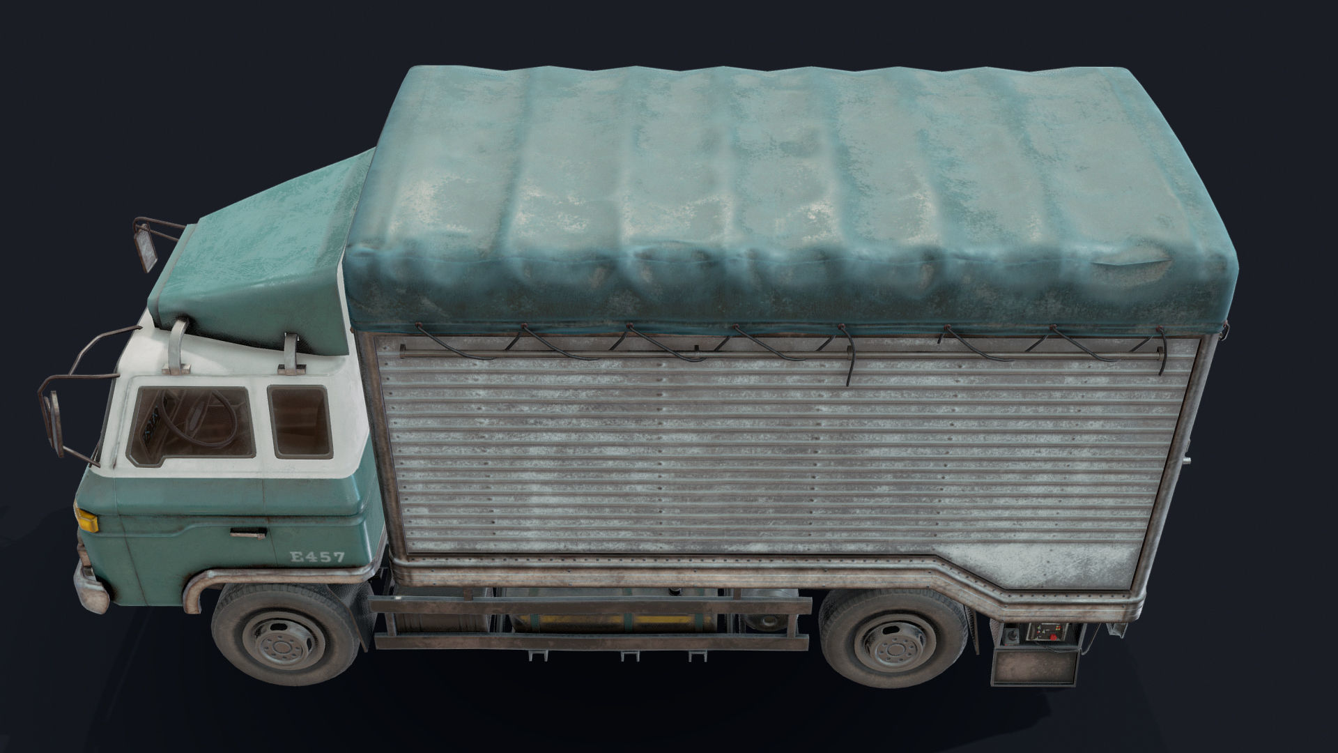 Porter Truck Low-poly 3D model_10