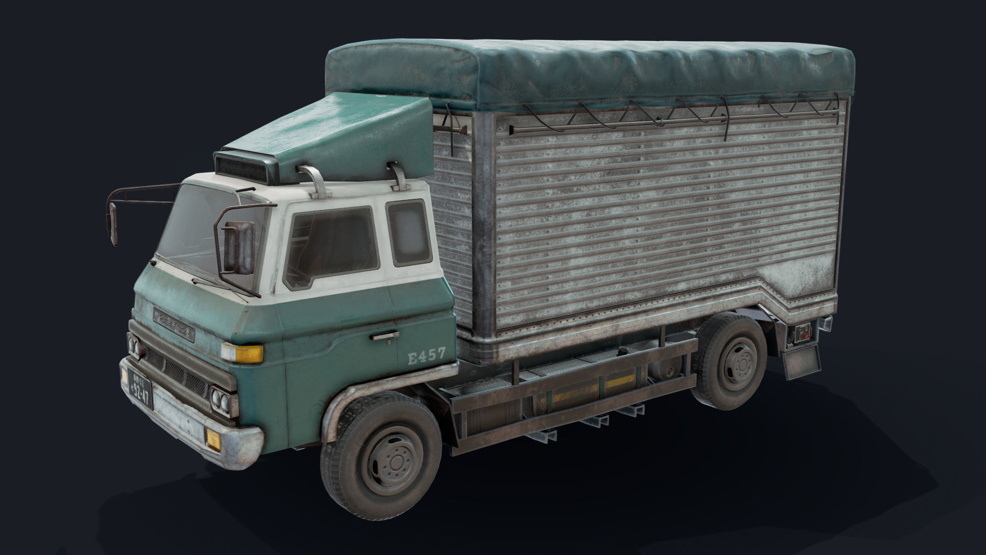 Porter Truck Low-poly 3D model_1