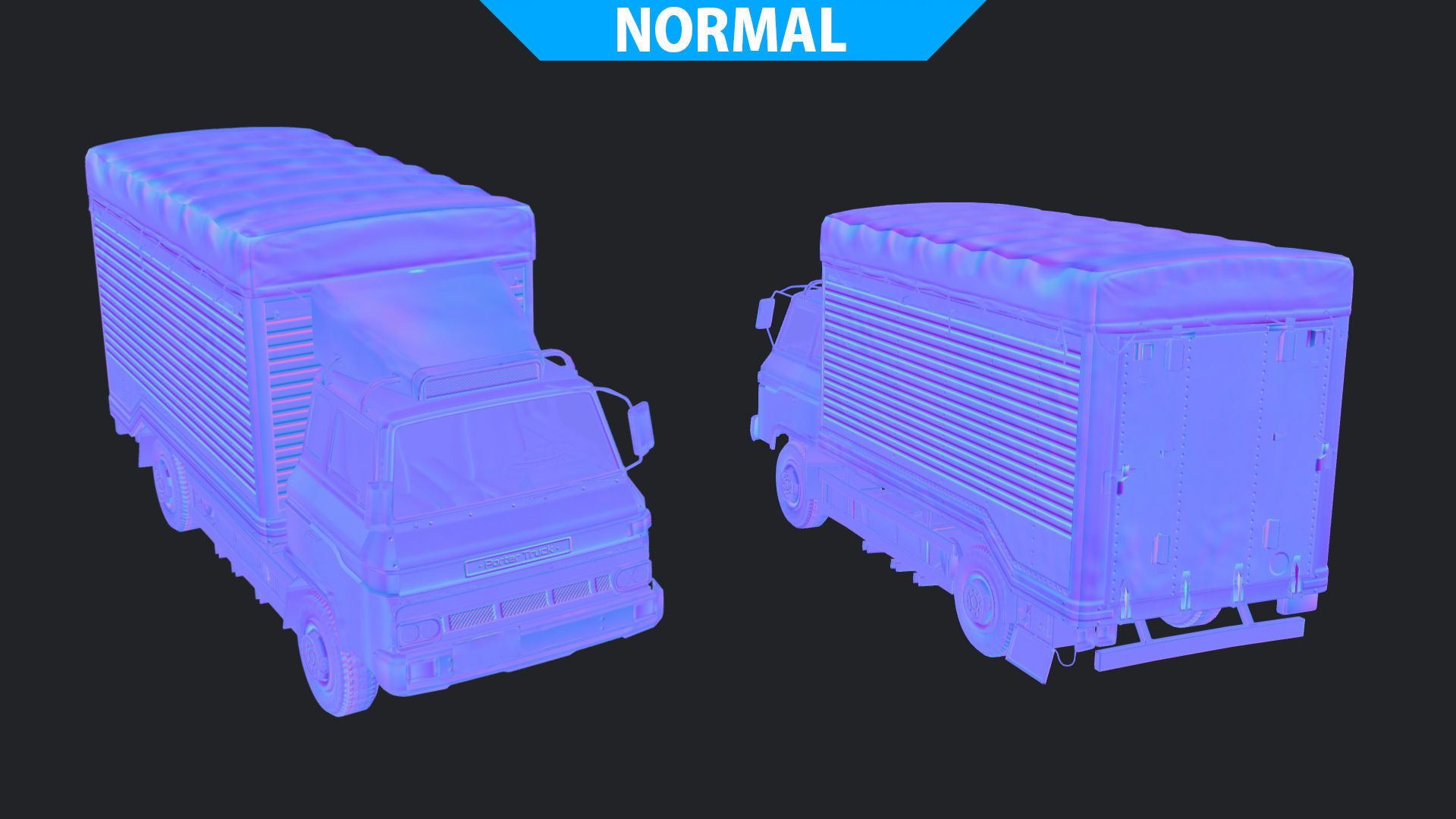 Porter Truck Low-poly 3D model_18