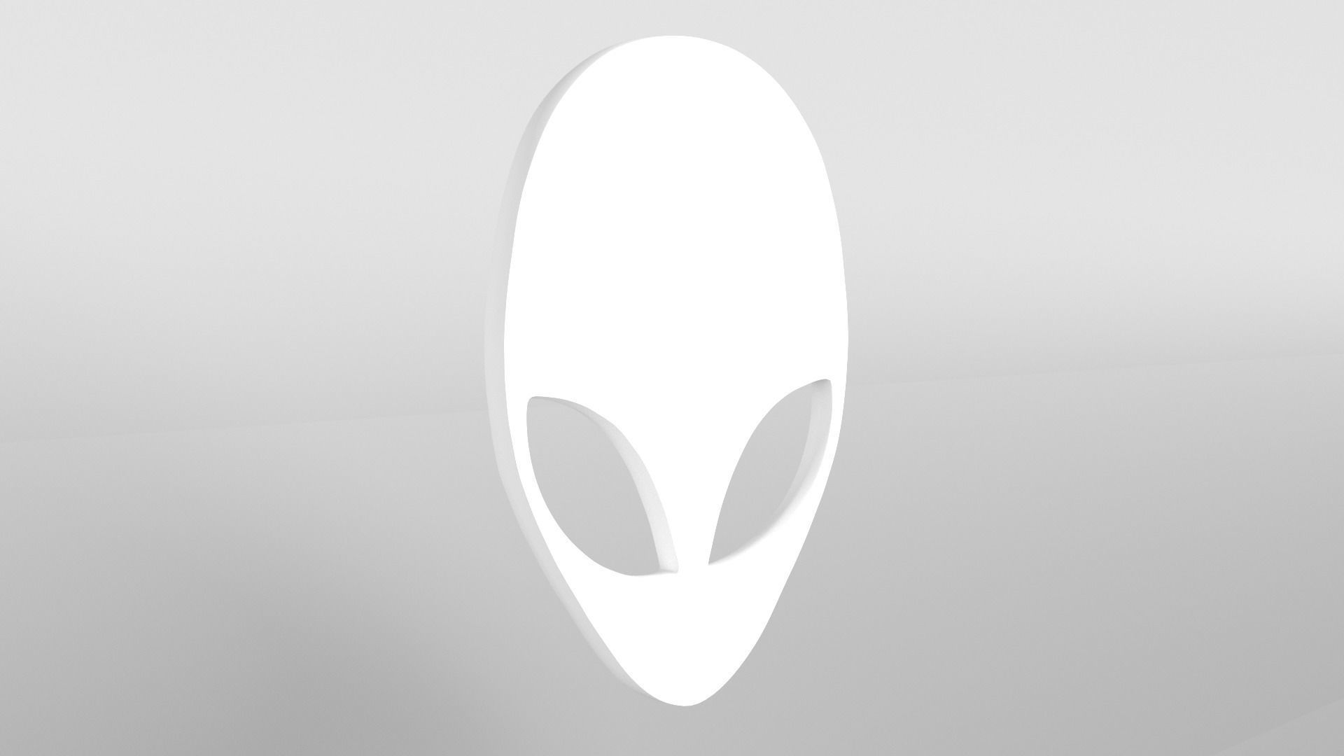 Alienware Logo 002 Free low-poly 3D model_4