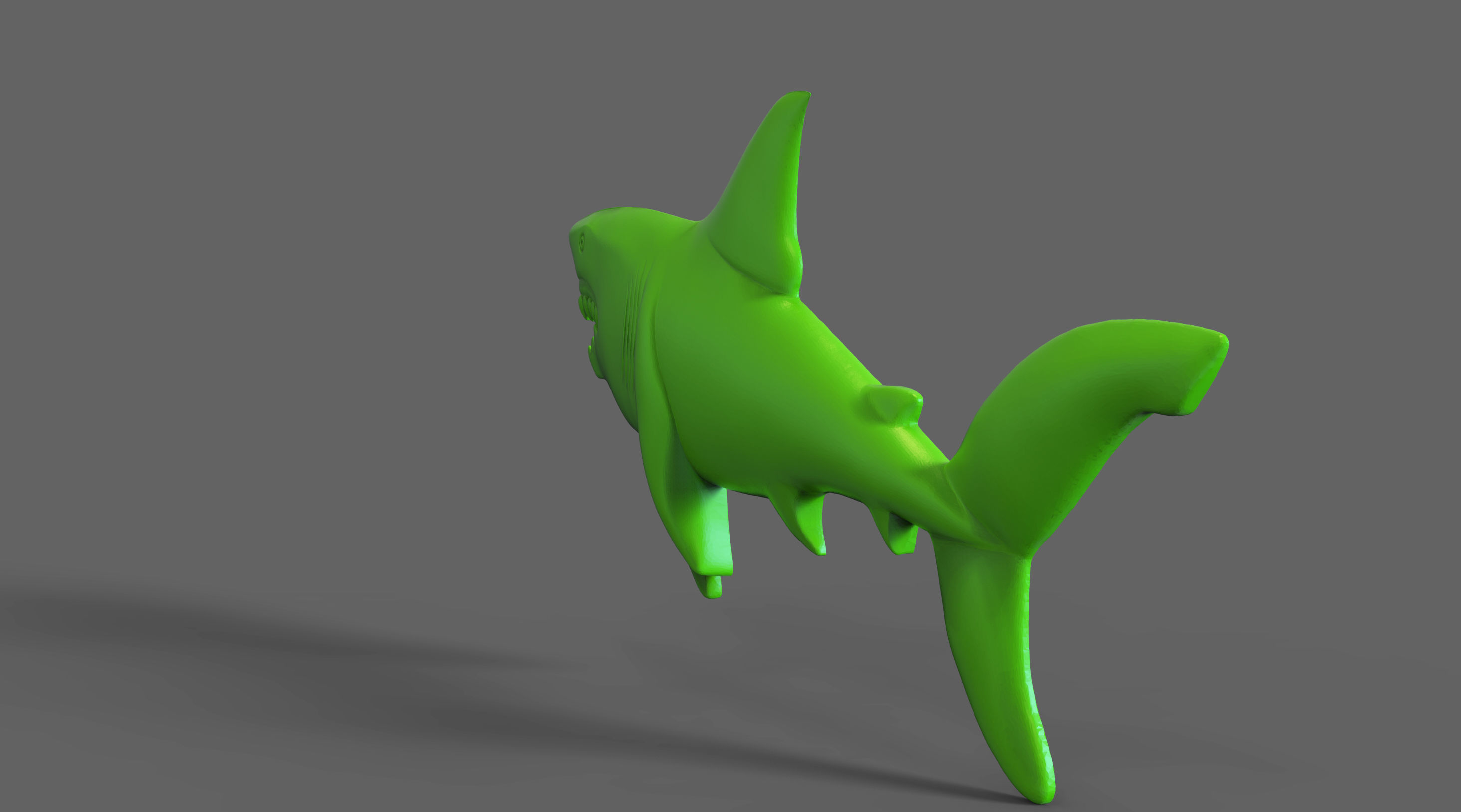 Shark Bass Relief  3D print model_5