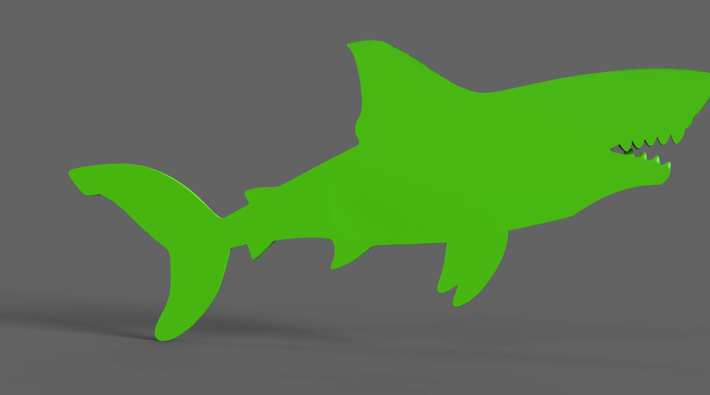 Shark Bass Relief  3D print model_10