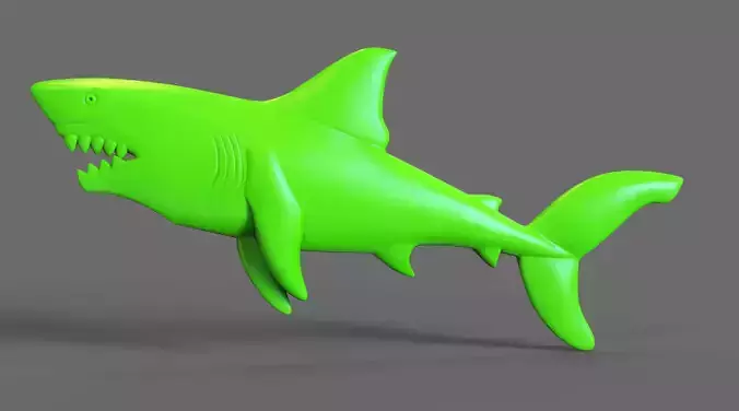 Shark Bass Relief  3D print model