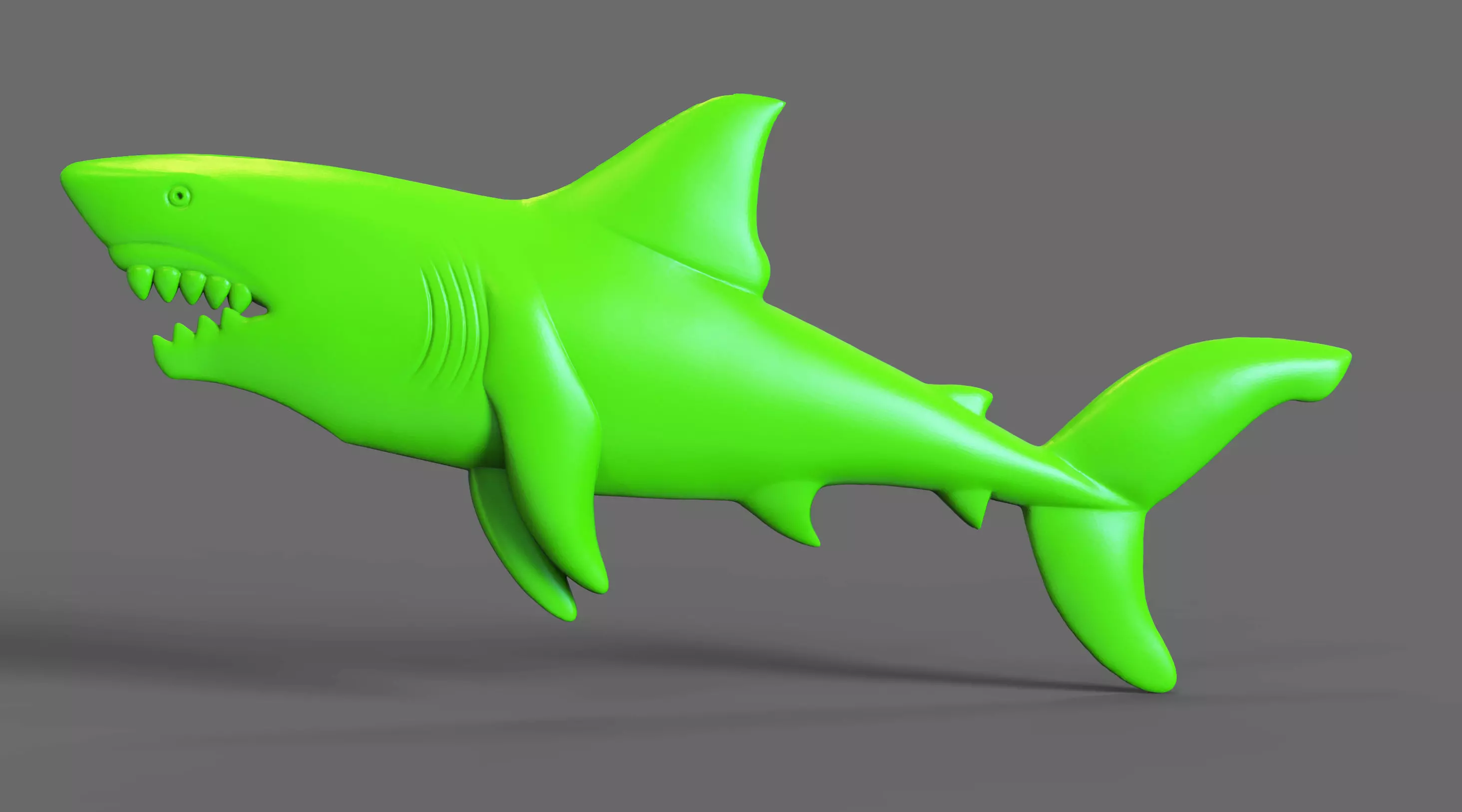 Shark Bass Relief  3D print model_0