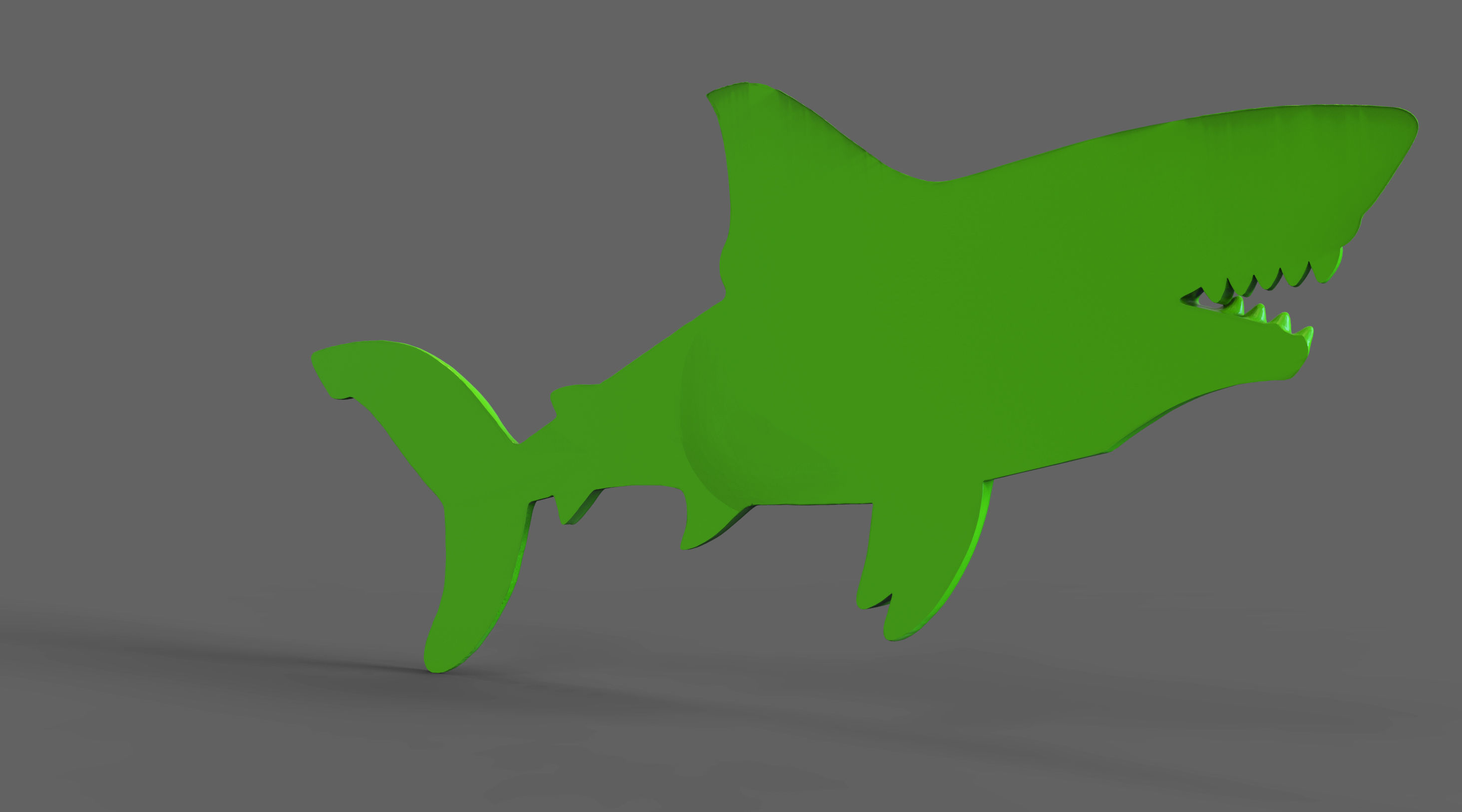 Shark Bass Relief  3D print model_1