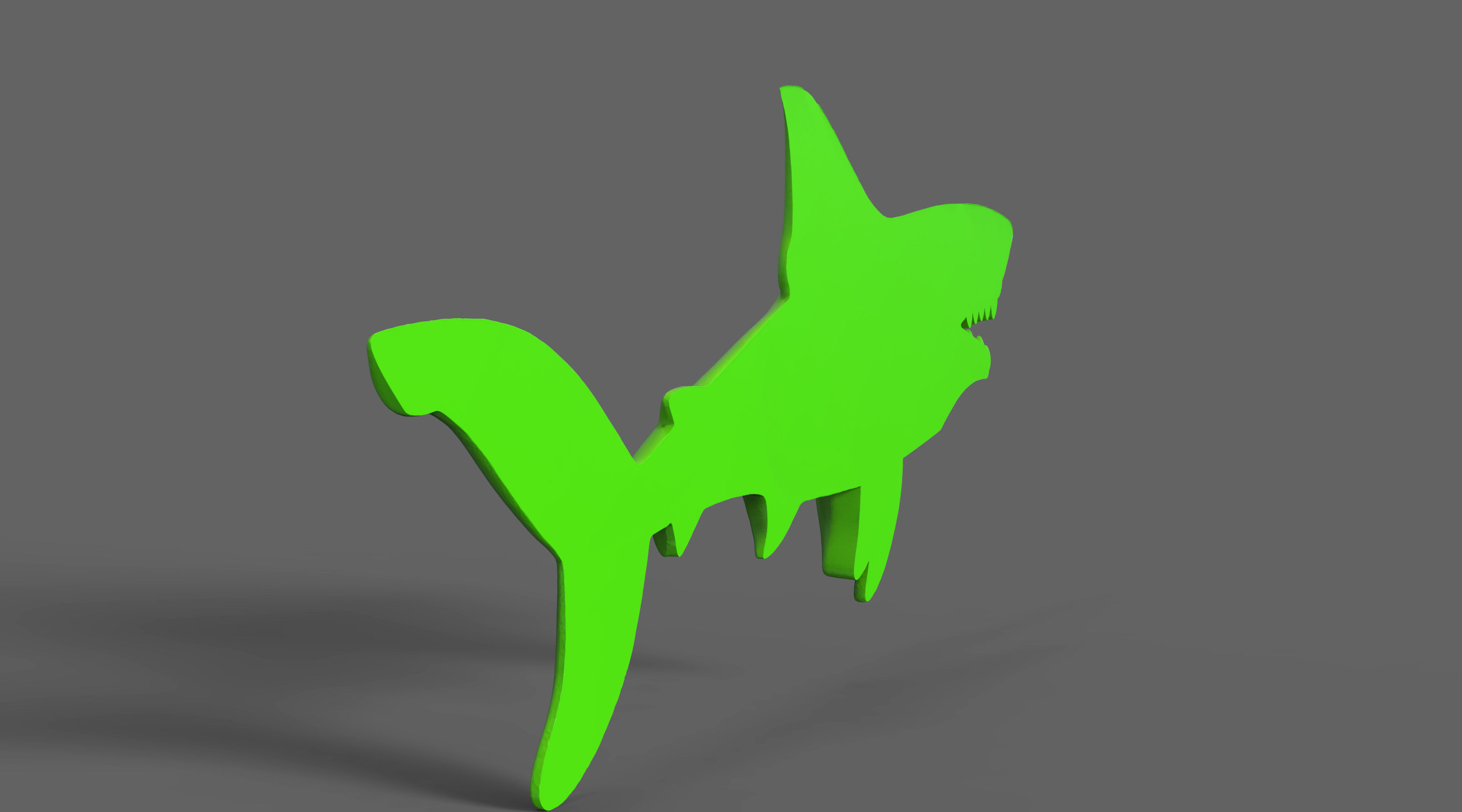 Shark Bass Relief  3D print model_7