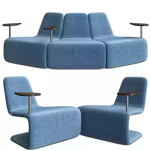 Anne Linde URBAN LOUNGE WITH TABLE 3d model