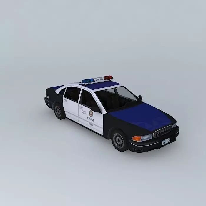 US Police Car Solar Electric Conversion 3D model