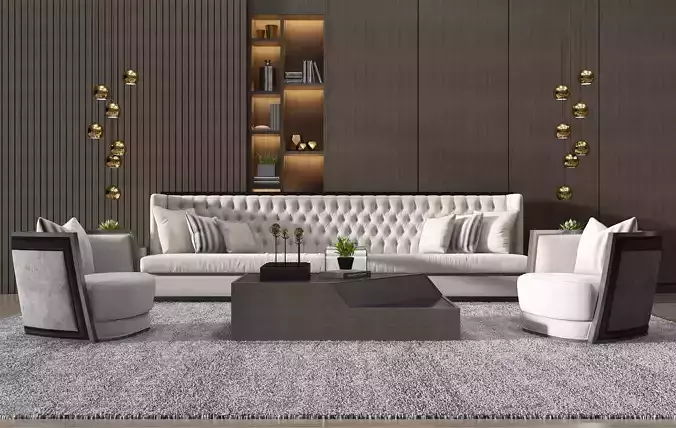 The sofa modern living room with furniture