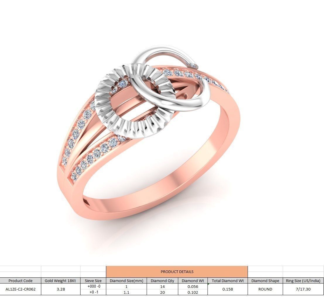 86 Wedding Engagement Women Rose Ring stl details  3D print model_60