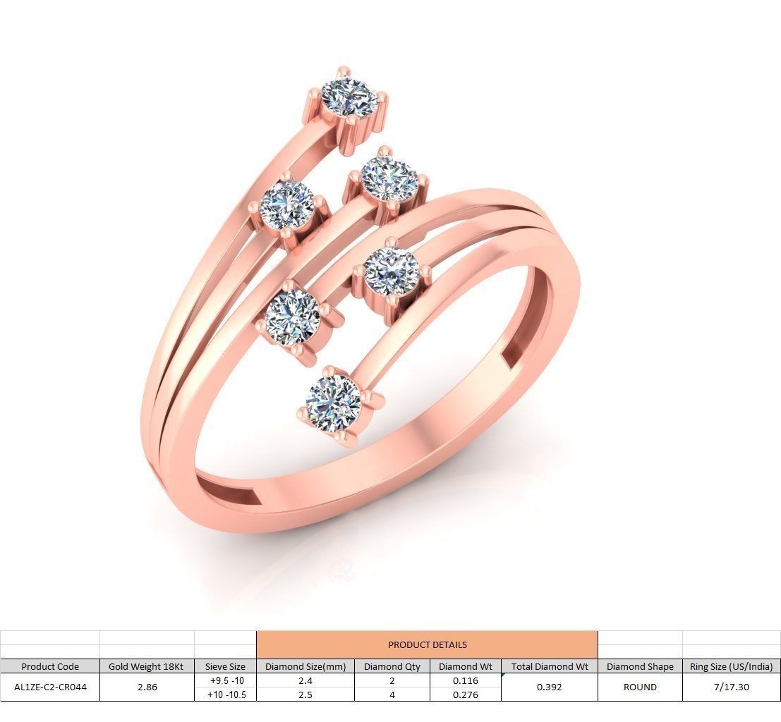 86 Wedding Engagement Women Rose Ring stl details  3D print model_40