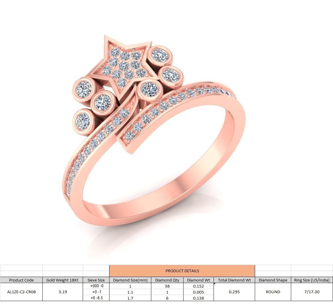 86 Wedding Engagement Women Rose Ring stl details  3D print model_70