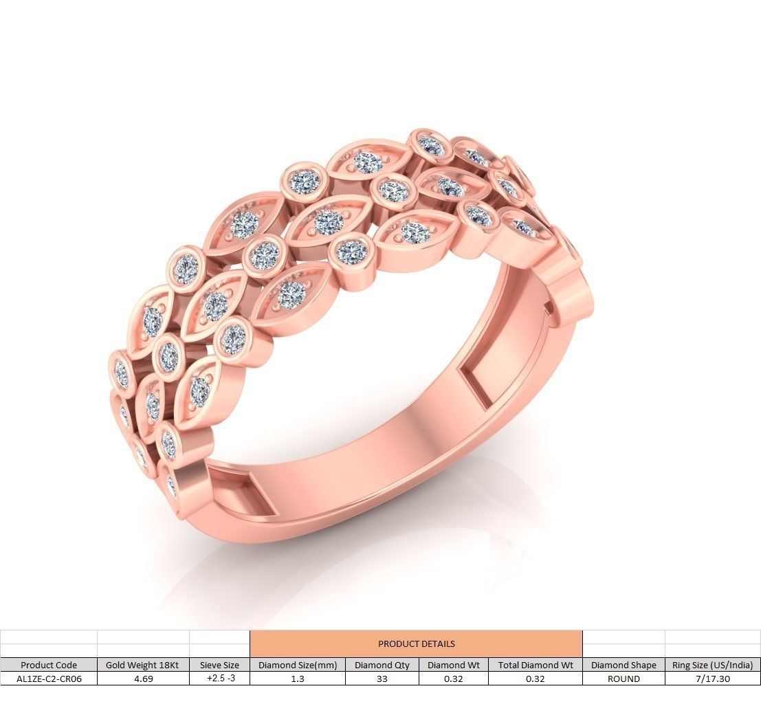 86 Wedding Engagement Women Rose Ring stl details  3D print model_57