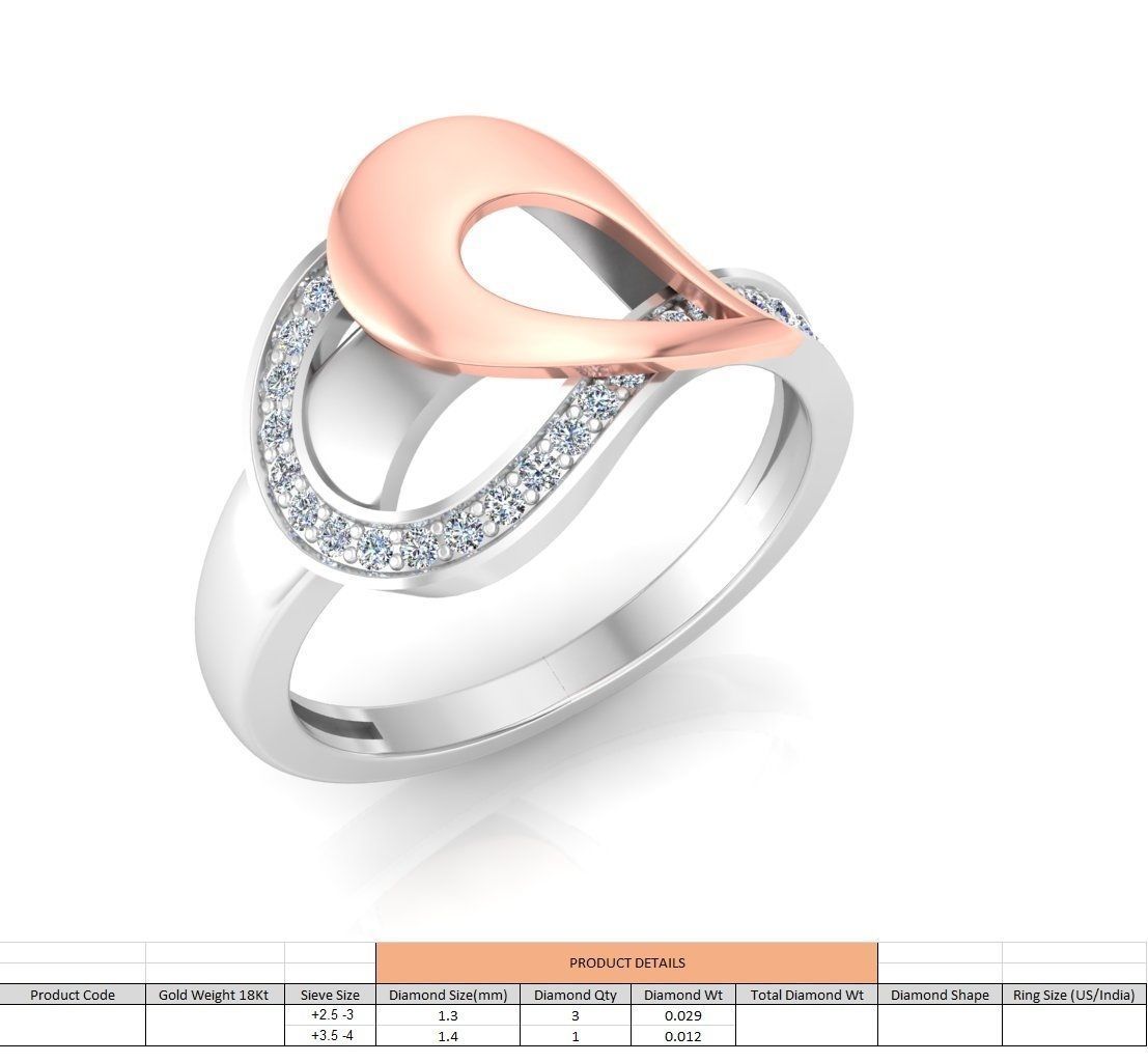 86 Wedding Engagement Women Rose Ring stl details  3D print model_8