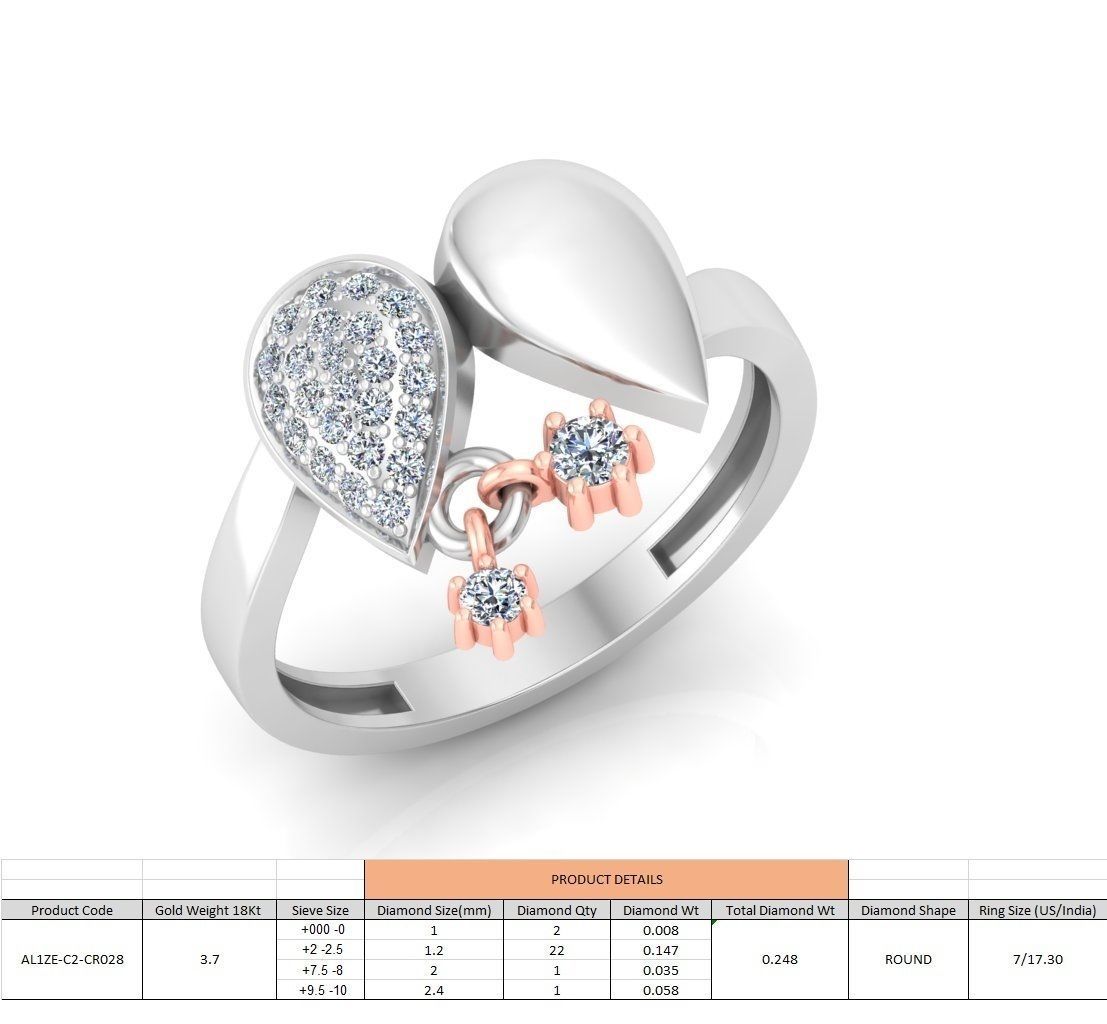 86 Wedding Engagement Women Rose Ring stl details  3D print model_24
