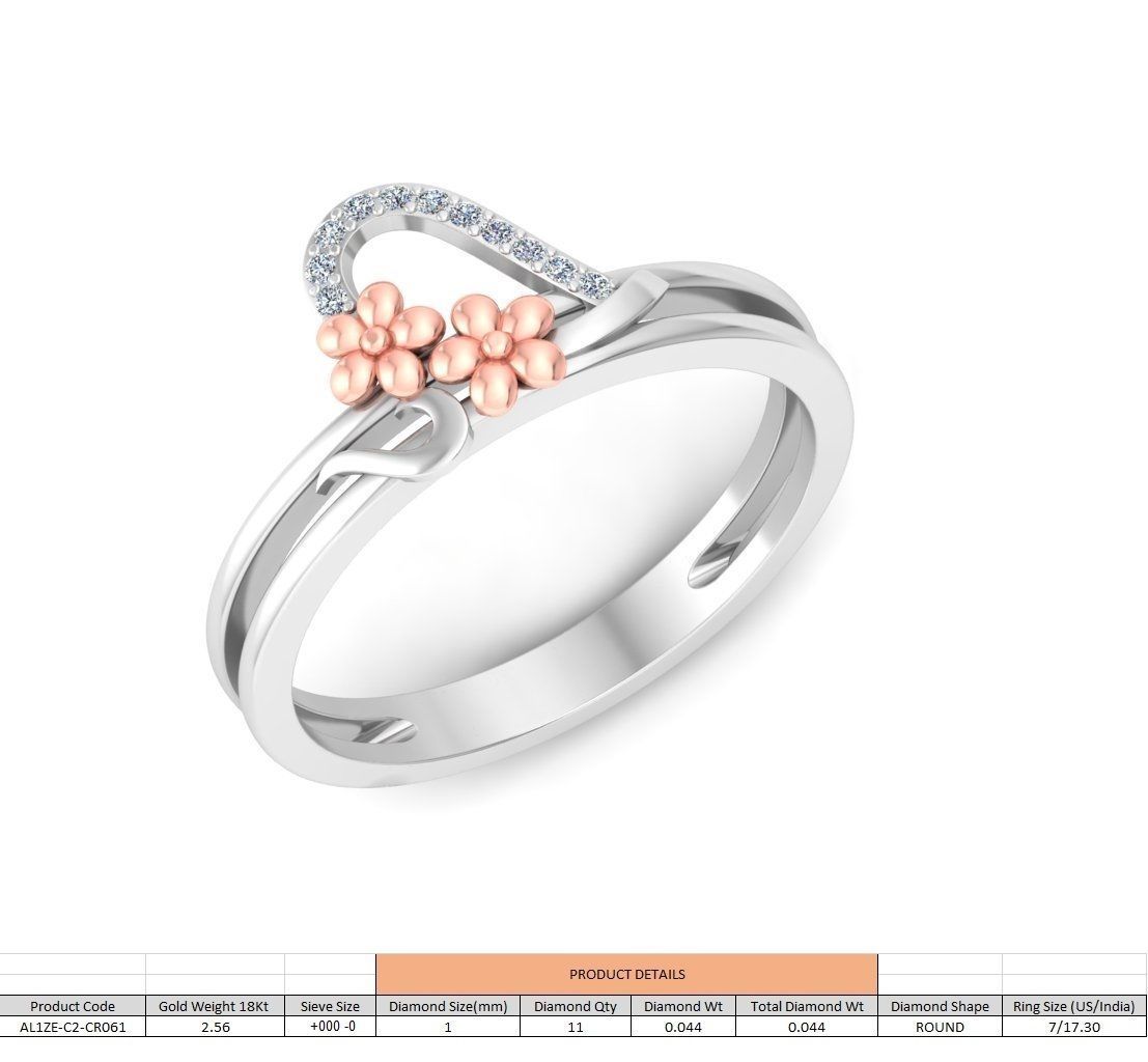 86 Wedding Engagement Women Rose Ring stl details  3D print model_59