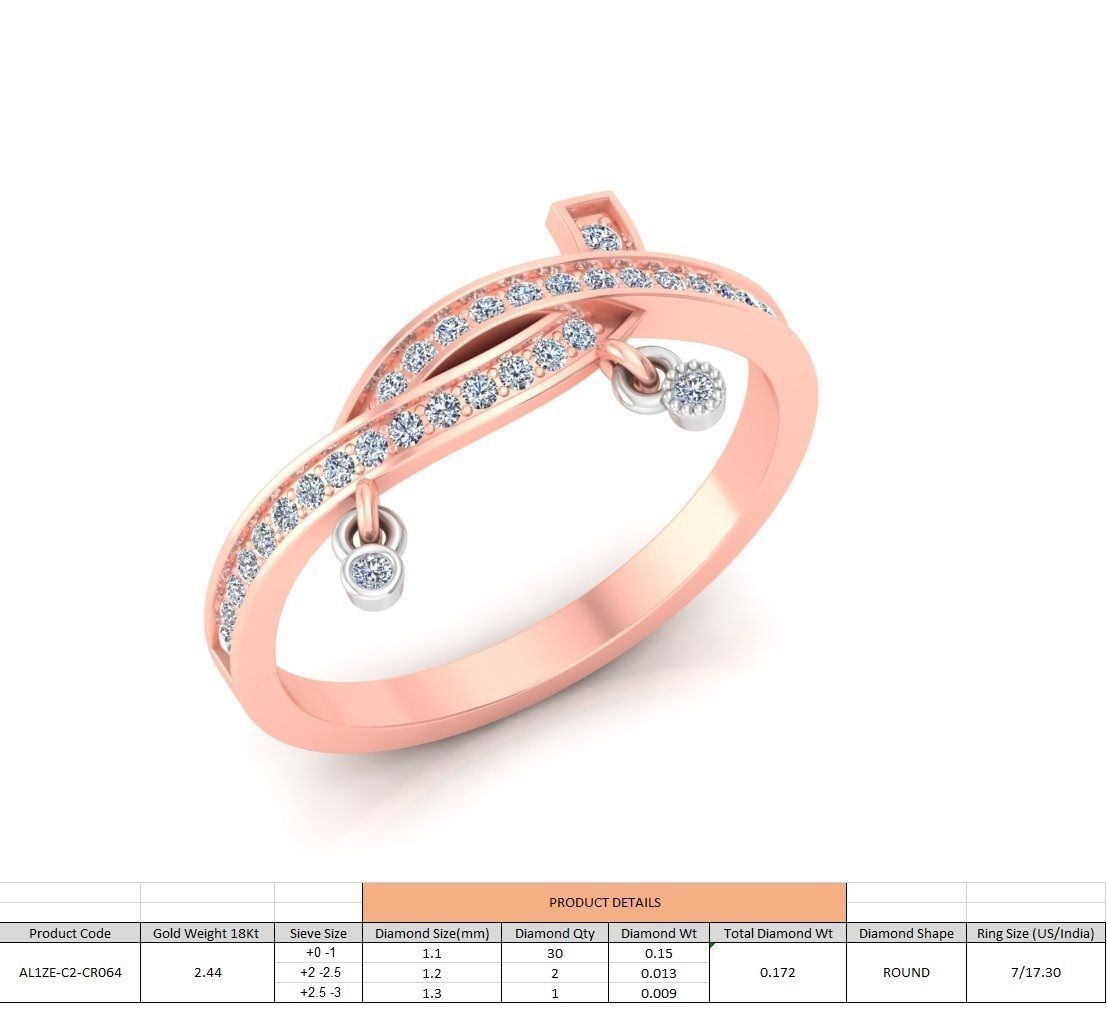 86 Wedding Engagement Women Rose Ring stl details  3D print model_62