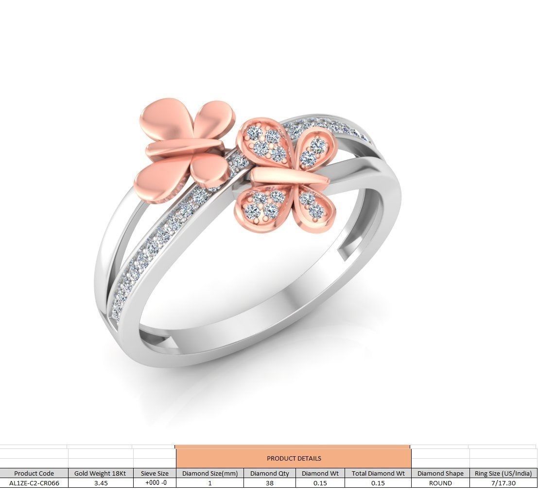 86 Wedding Engagement Women Rose Ring stl details  3D print model_64