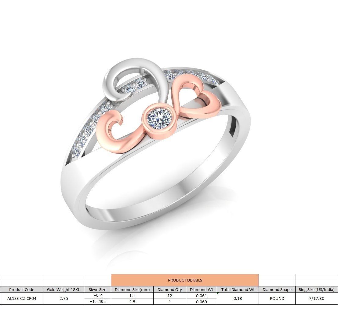 86 Wedding Engagement Women Rose Ring stl details  3D print model_35