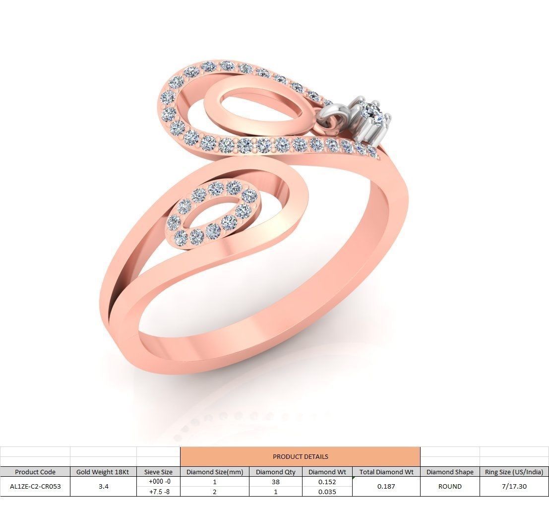 86 Wedding Engagement Women Rose Ring stl details  3D print model_50