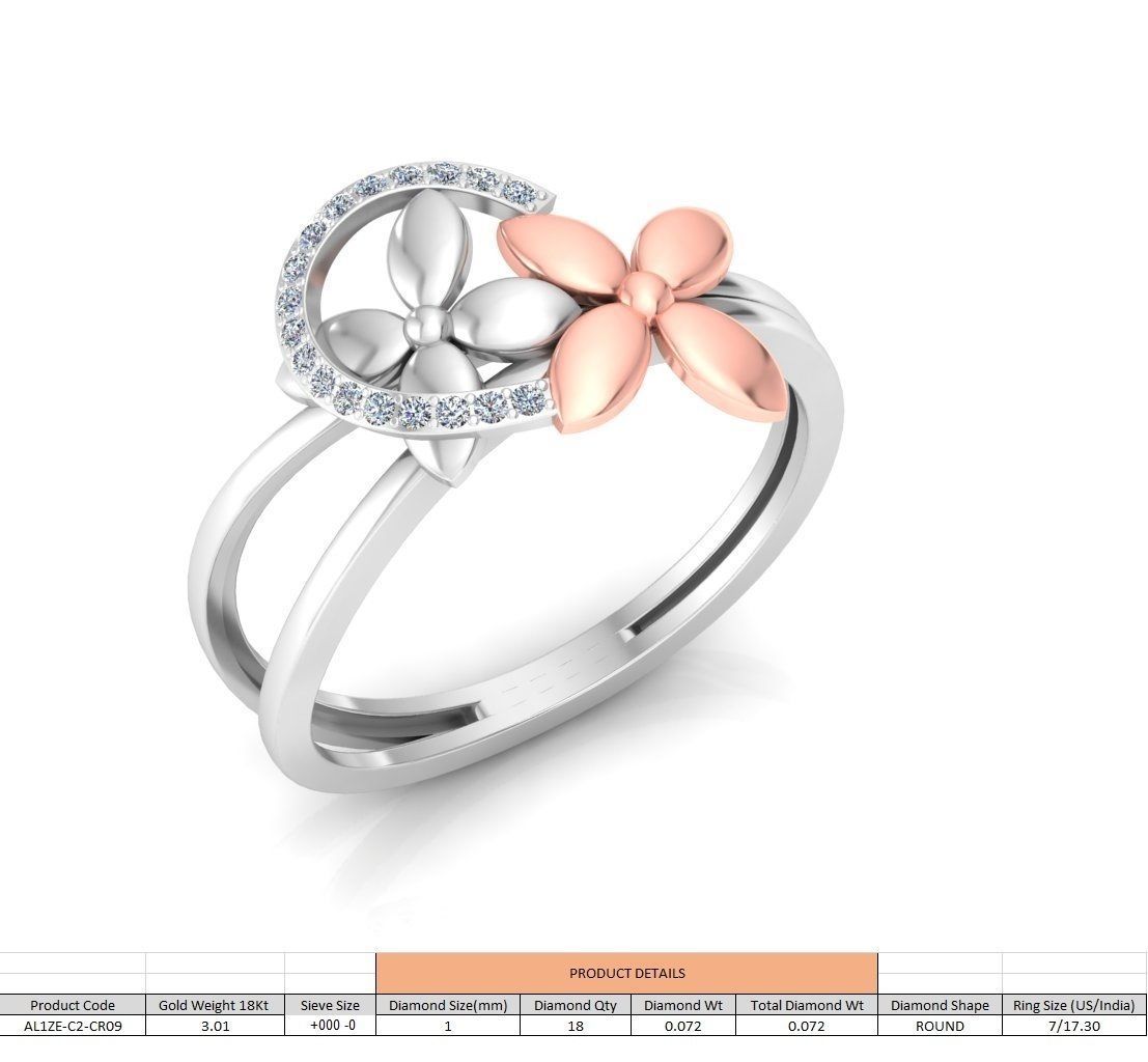 86 Wedding Engagement Women Rose Ring stl details  3D print model_71
