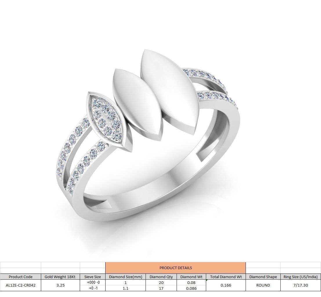86 Wedding Engagement Women Rose Ring stl details  3D print model_38