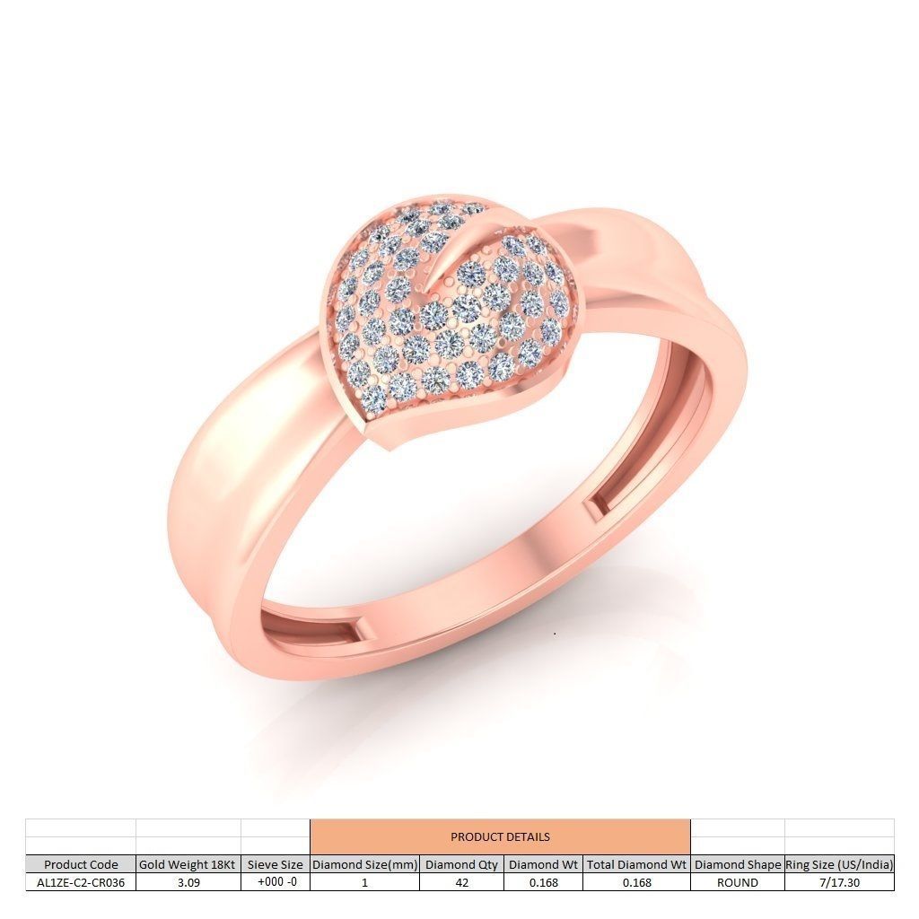 86 Wedding Engagement Women Rose Ring stl details  3D print model_31