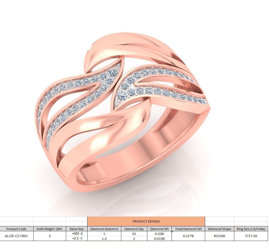 86 Wedding Engagement Women Rose Ring stl details  3D print model_4