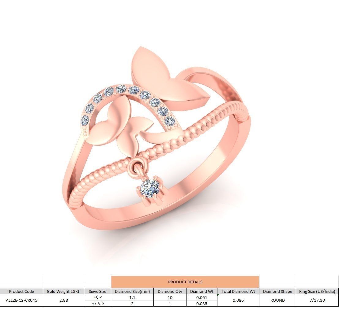 86 Wedding Engagement Women Rose Ring stl details  3D print model_41