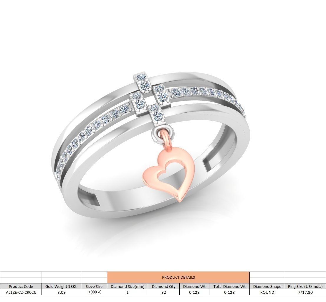 86 Wedding Engagement Women Rose Ring stl details  3D print model_22