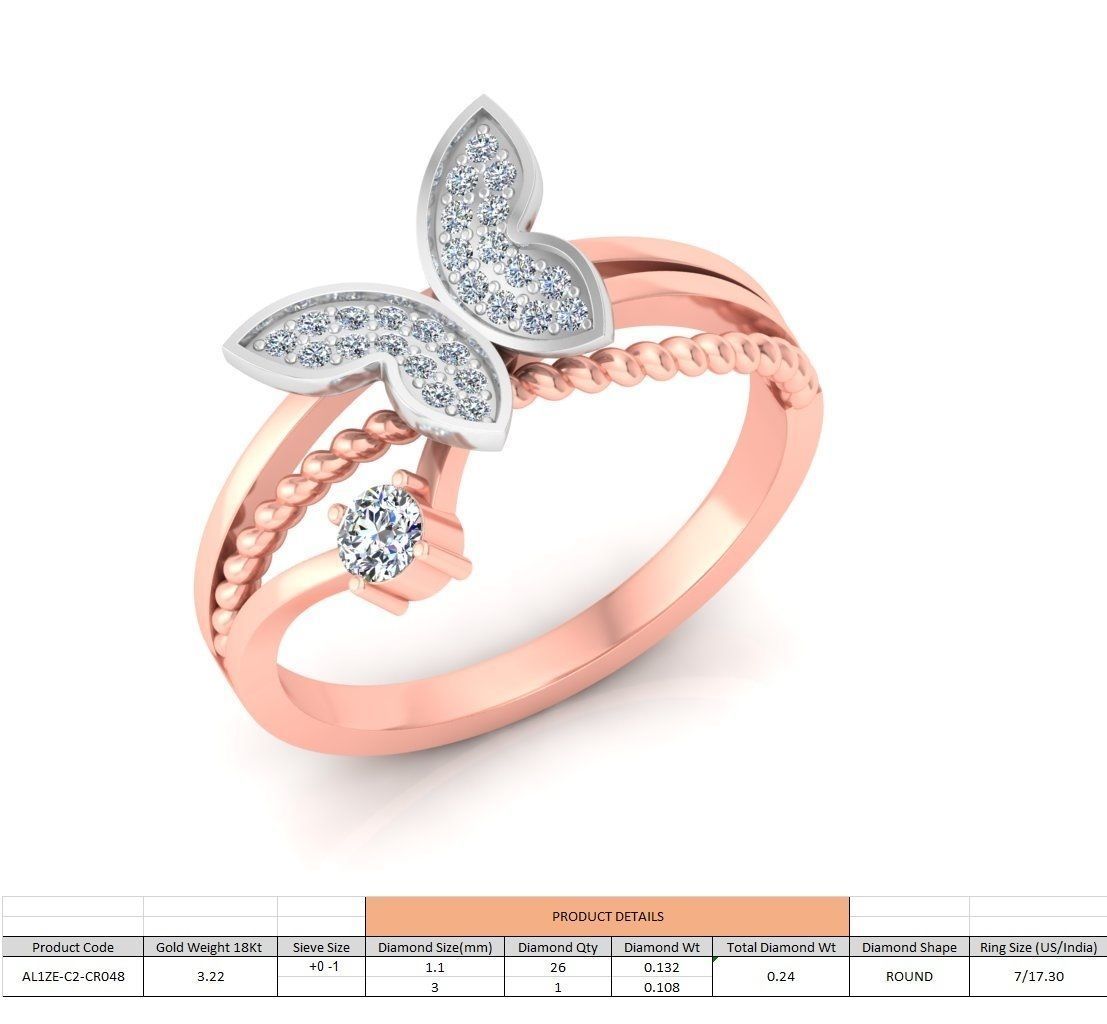 86 Wedding Engagement Women Rose Ring stl details  3D print model_44