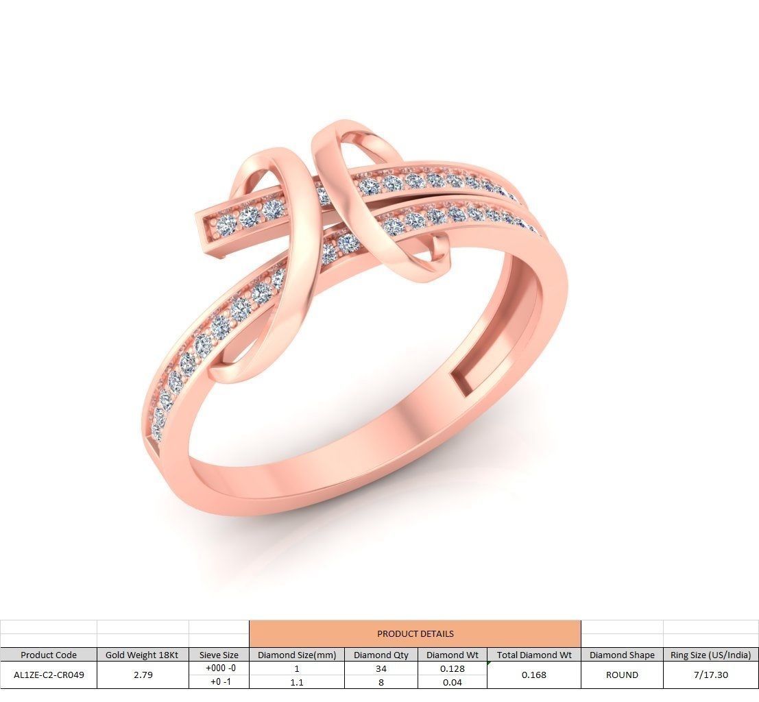 86 Wedding Engagement Women Rose Ring stl details  3D print model_45