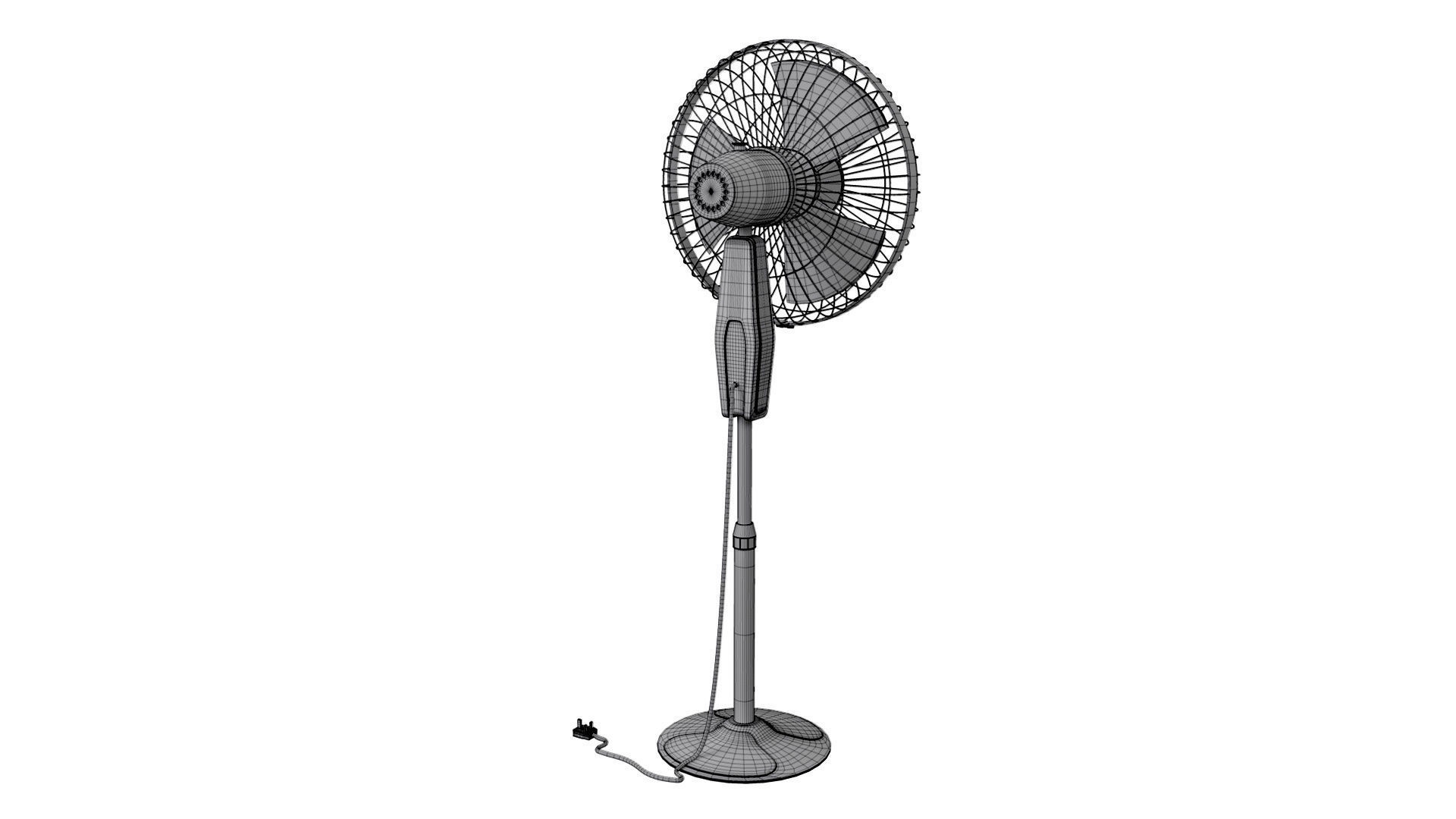 Pedestal Fan 3D model_11
