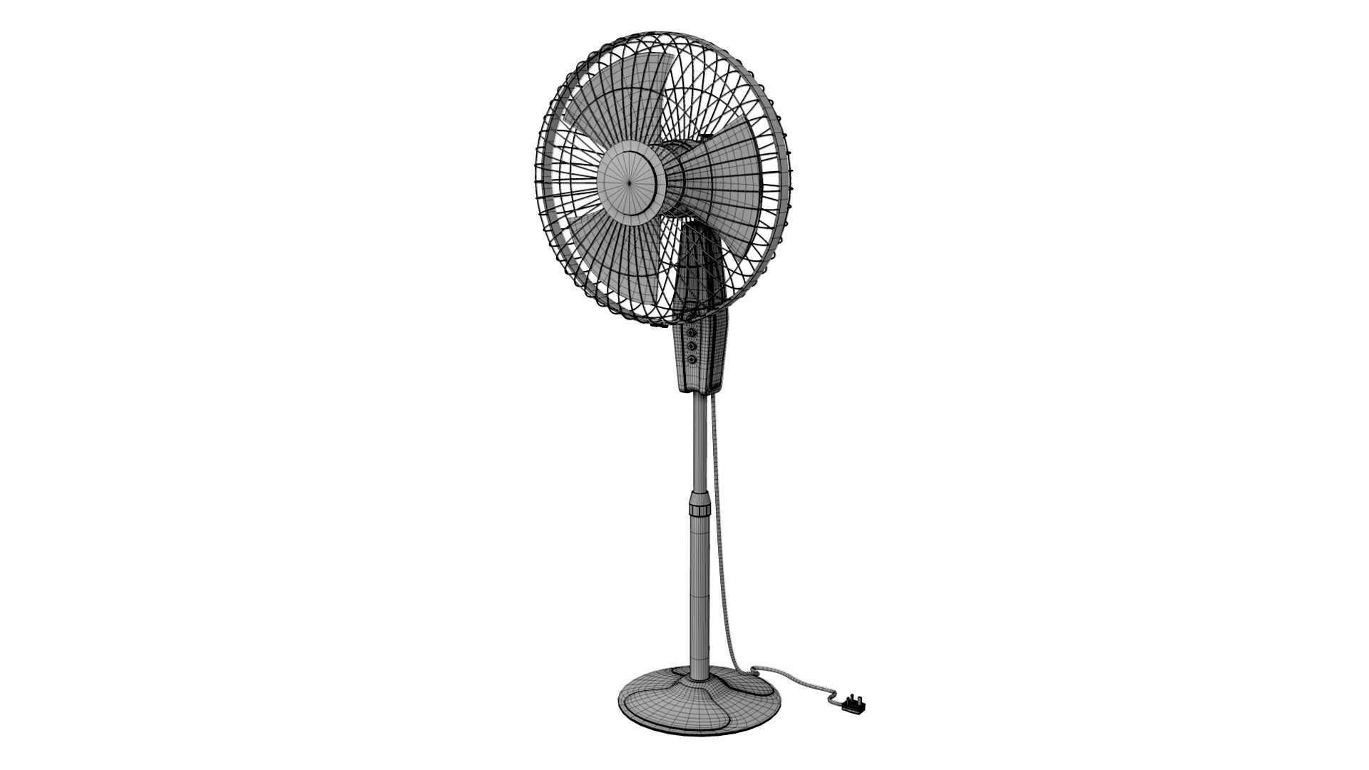 Pedestal Fan 3D model_9