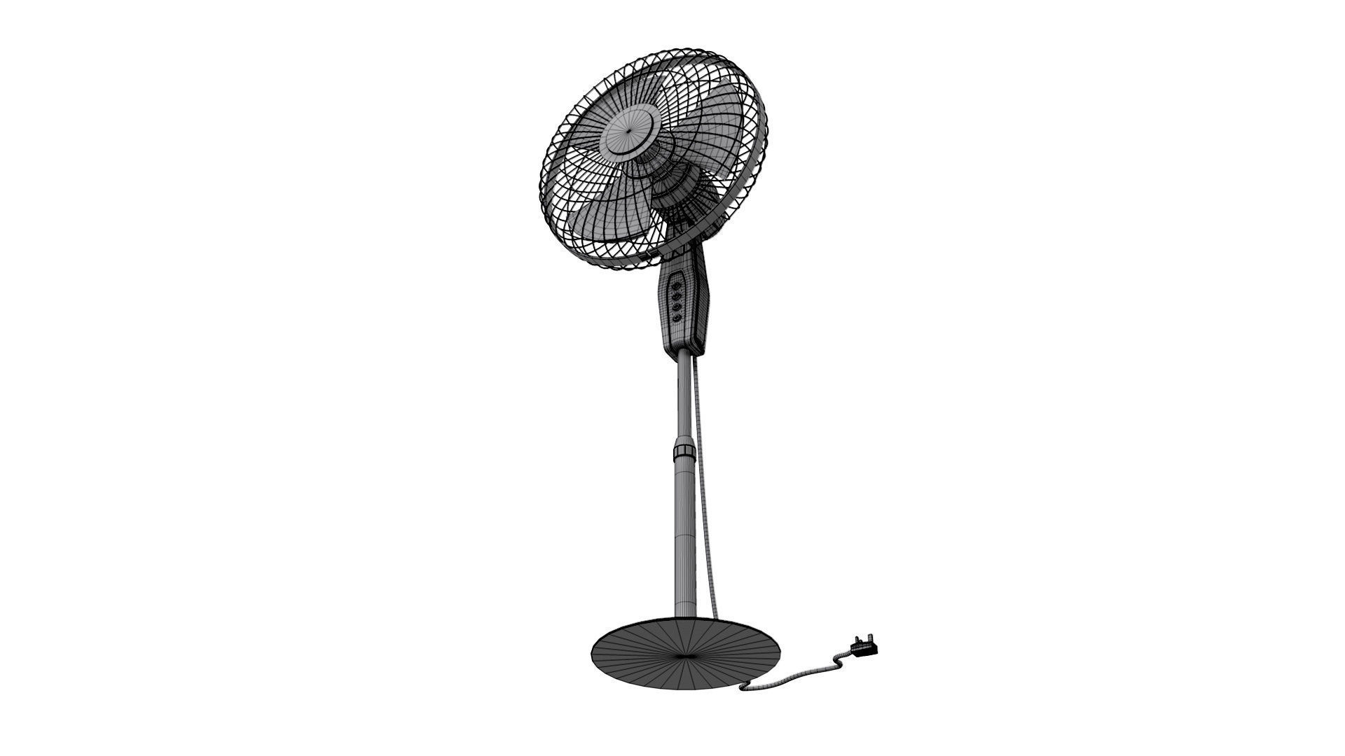 Pedestal Fan 3D model_10