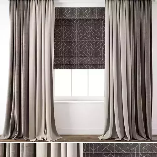 Curtain 75 with window 3D model