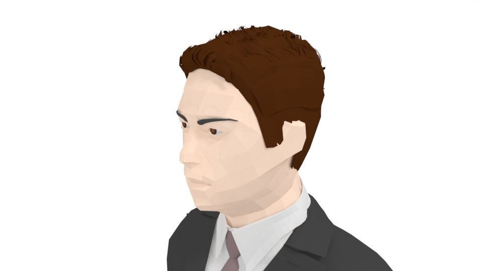 Low Poly People Collection girl wearing pants and shirt _72