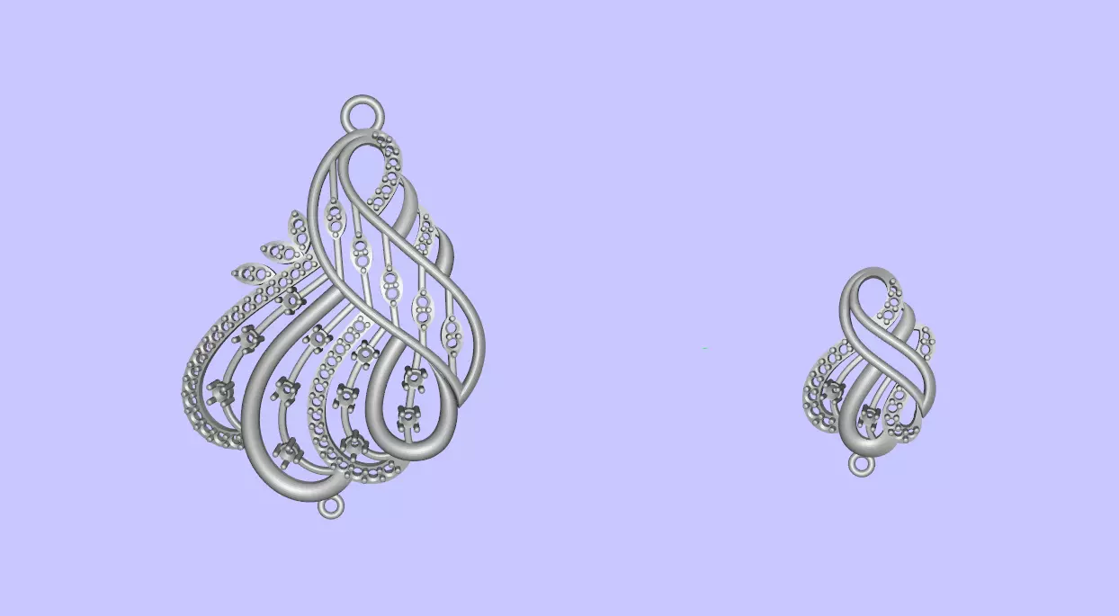 CZ JEWELLERY PANDENT 3D model_0