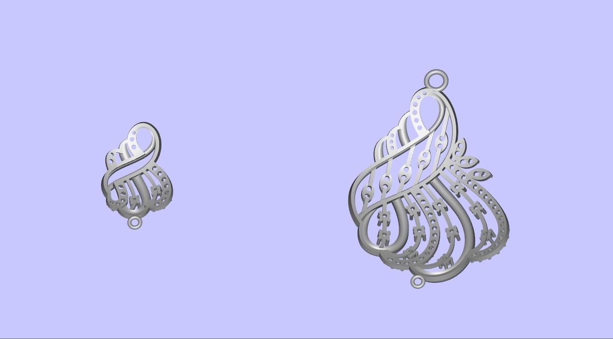 CZ JEWELLERY PANDENT 3D model_1