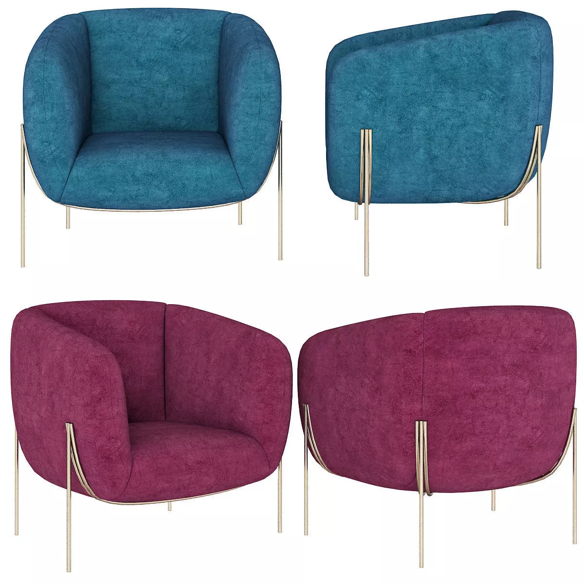 Saba Italia Geo Armchair 3d model 3D model_0