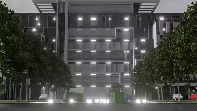 modern building 3D model