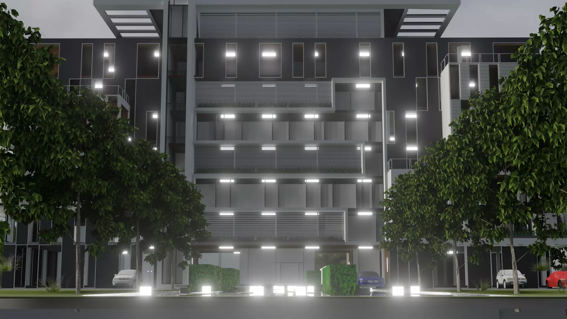 modern building 3D model_0