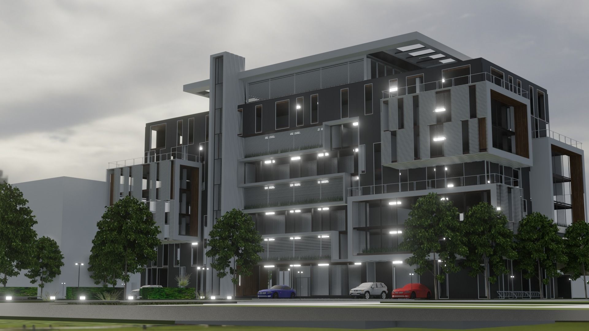 modern building 3D model_1