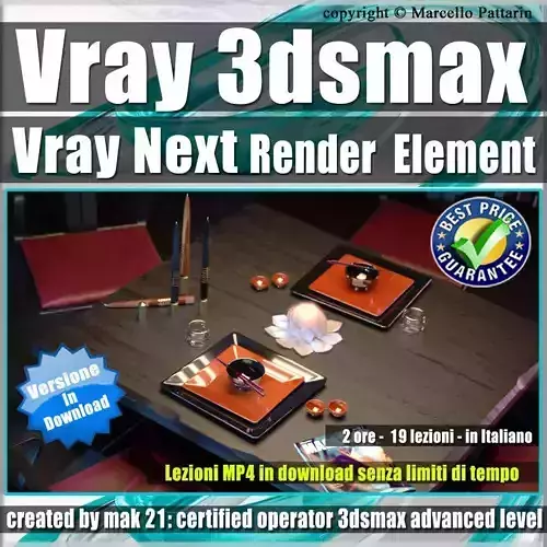 010  Vray Next 3ds max Render Element Tutorial MP4  3D model