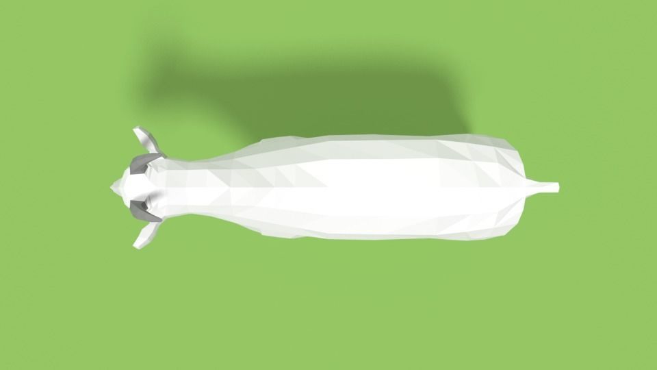 Low Poly Cartoon Goat Low-poly 3D model_7